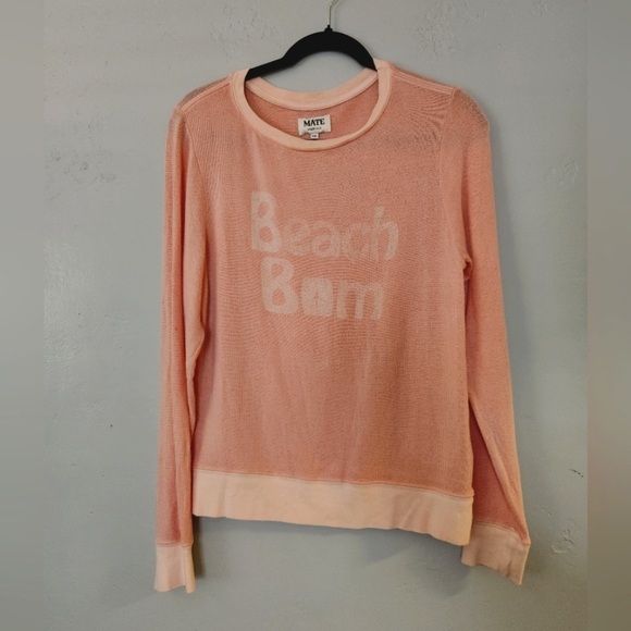 Mate The Label LA Beach Bum Crewneck Lightweight Sweater Small/Medium - Picture 1 of 5